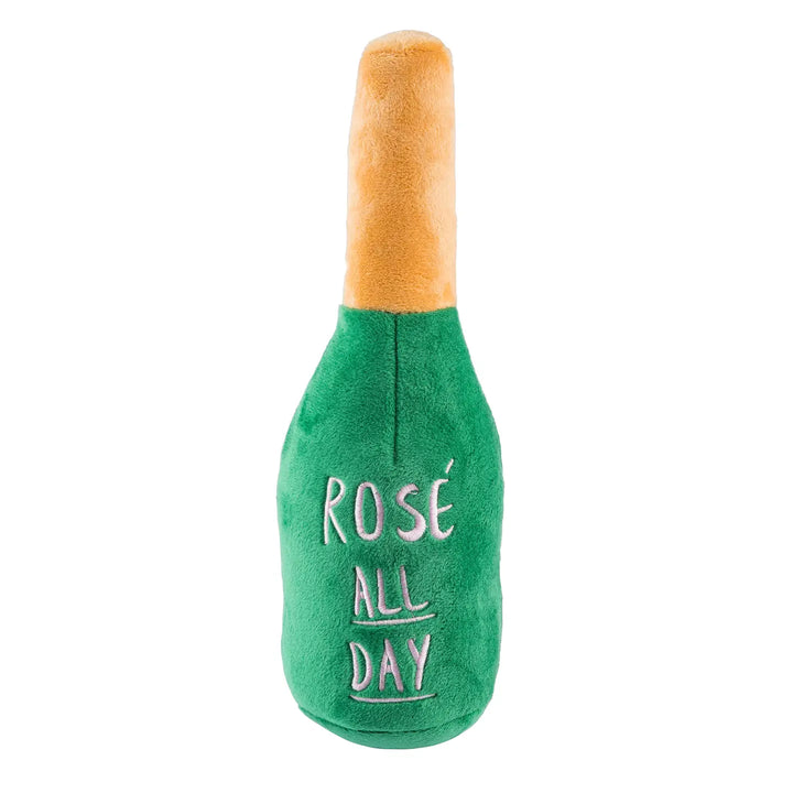 Woof Clicquot Rose' Champagne Bottle Squeaker Dog Toy (Large)