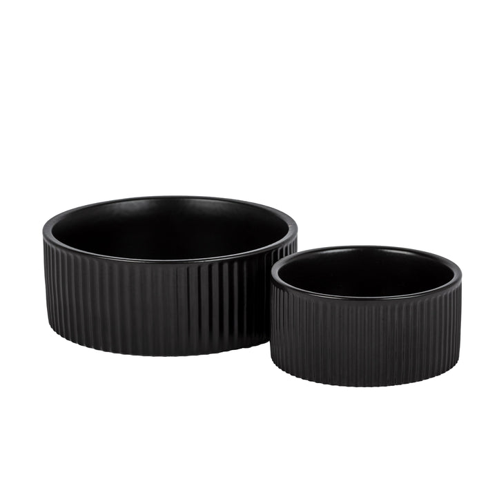 Jardin Ribbed Pet Bowl Collection - Small (3 Colors)