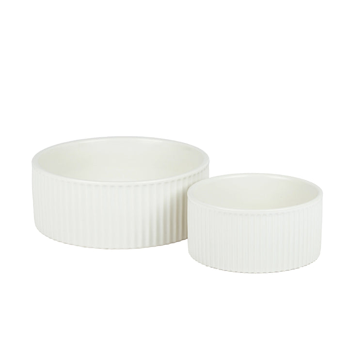Jardin Ribbed Pet Bowl Collection - Small (3 Colors)