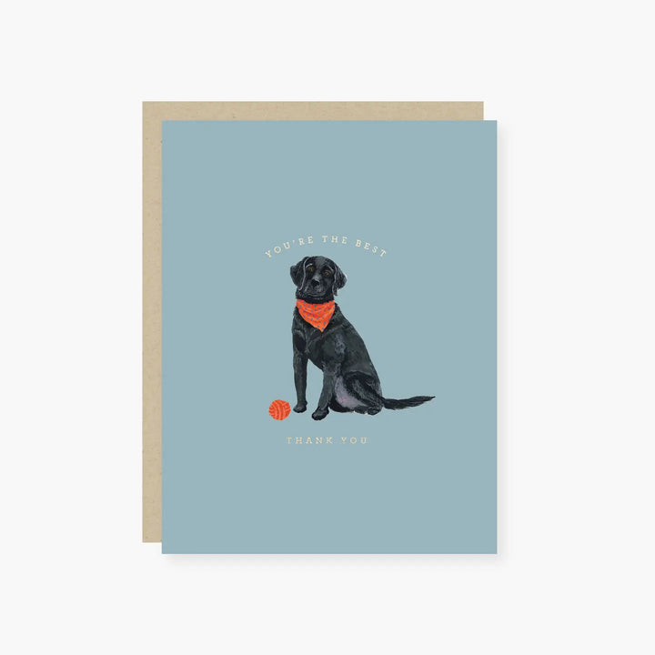 You Are the Best! Thank You Card (Black Lab or Golden Lab)
