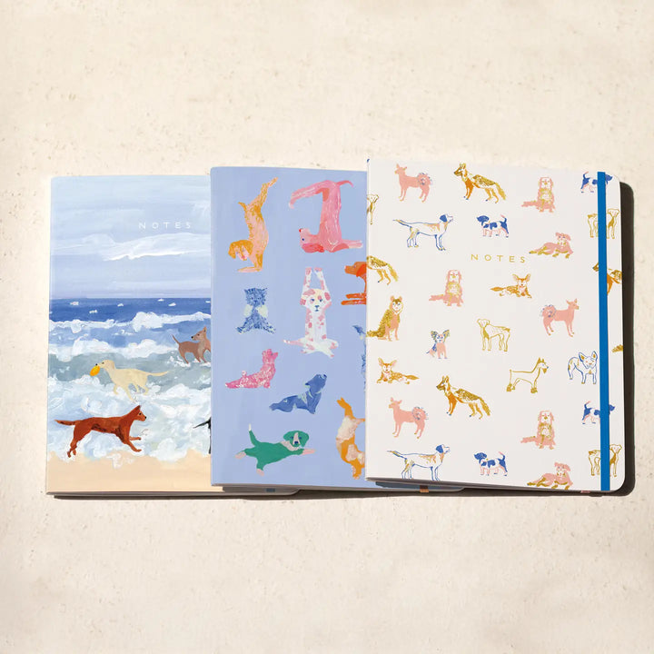 Dogs Seedlings Sewn Trio Notebook Set
