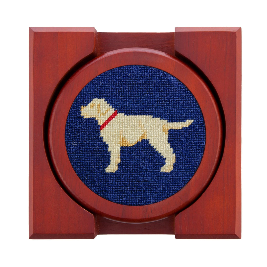 Smathers & Branson-Yellow Lab Coasters (Classic Navy)
