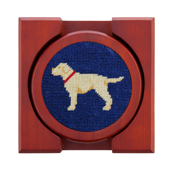 Smathers & Branson-Yellow Lab Coasters (Classic Navy)